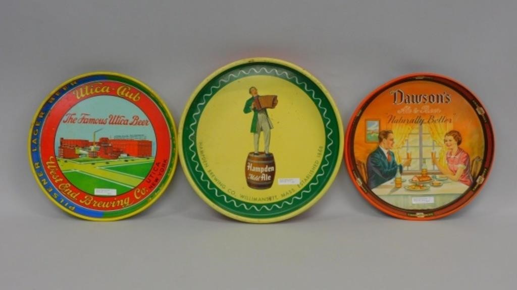 (3) VINTAGE BEER TRAYS, TO INCLUDE: