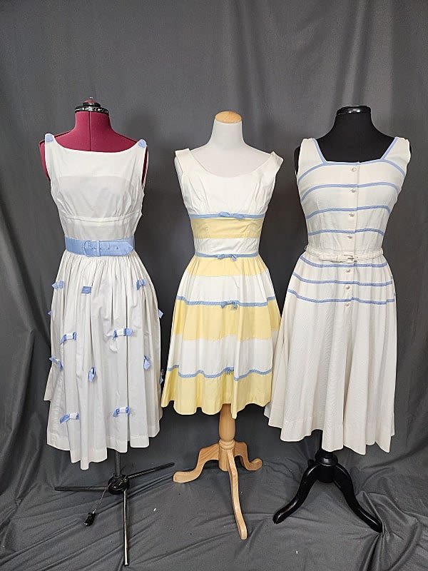 3 Vintage c1960s Sleeveless