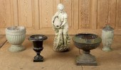 3 VINTAGE CAST STONE & 2 VINTA