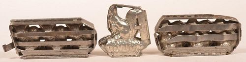 3 VINTAGE CHOCOLATE MOLDS - VARIOUS