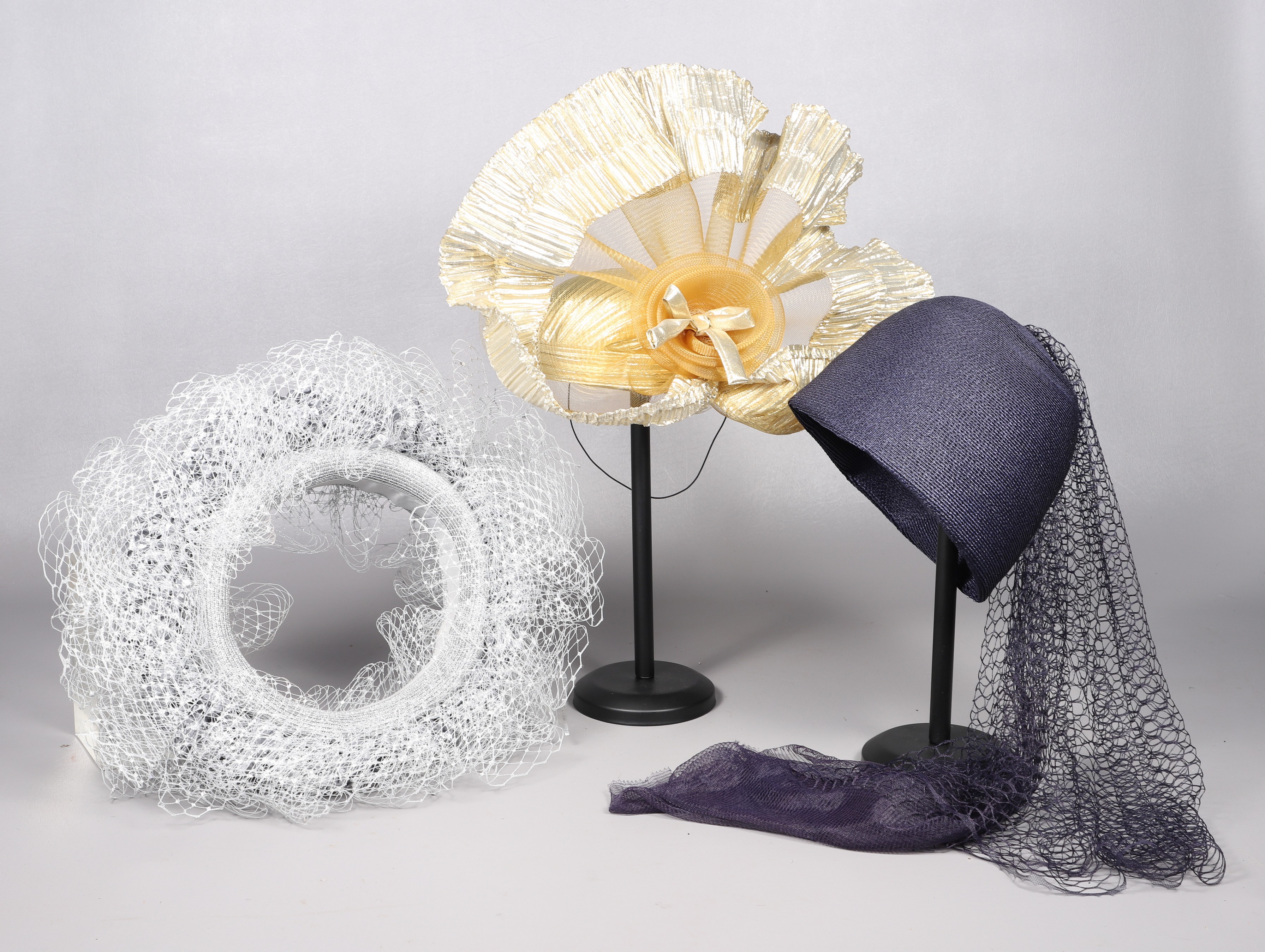 (3) Vintage designer hats to
