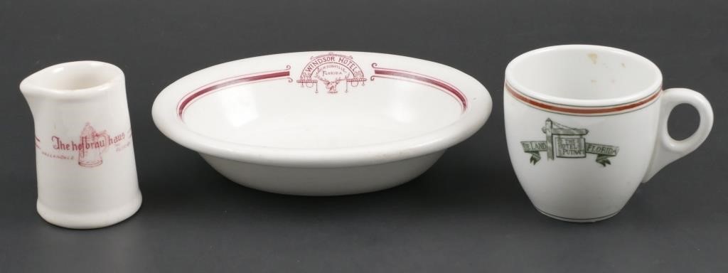 (3) VINTAGE FLORIDA HOTELWARE