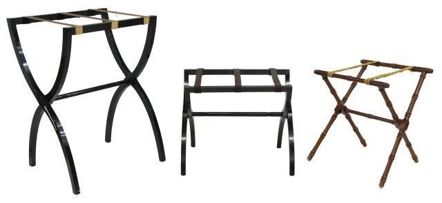 (3) VINTAGE FOLDING LUGGAGE RACKS /