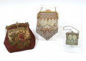3 VINTAGE FRAMED PURSES: 1) Vi