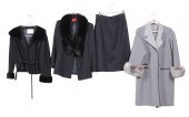 (3) Vintage fur trimmed coats