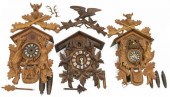 (3) VINTAGE GERMAN CARVED CUCK