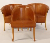 3 VINTAGE GIORGETTI LEATHER CH