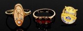 (3) VINTAGE GOLD & MELEE DIAMO