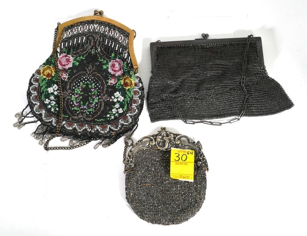 3 VINTAGE HANDBAGS, INCLUDING