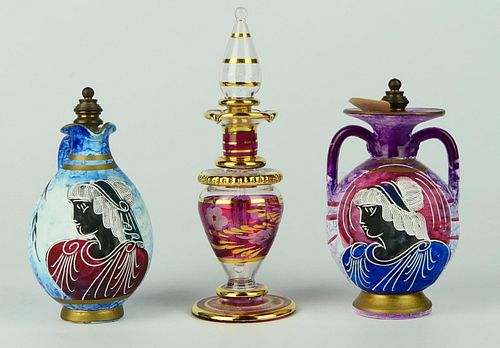 3 VINTAGE ITALIAN GLASS & POTTERY