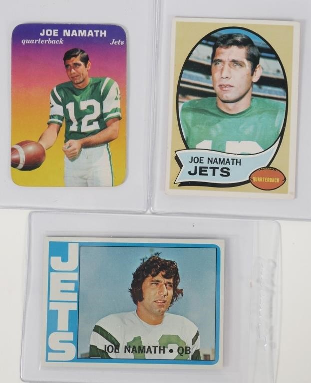 (3) VINTAGE JOE NAMATH FOOTBALL