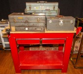 3 VINTAGE METAL TOOL BOXES W/