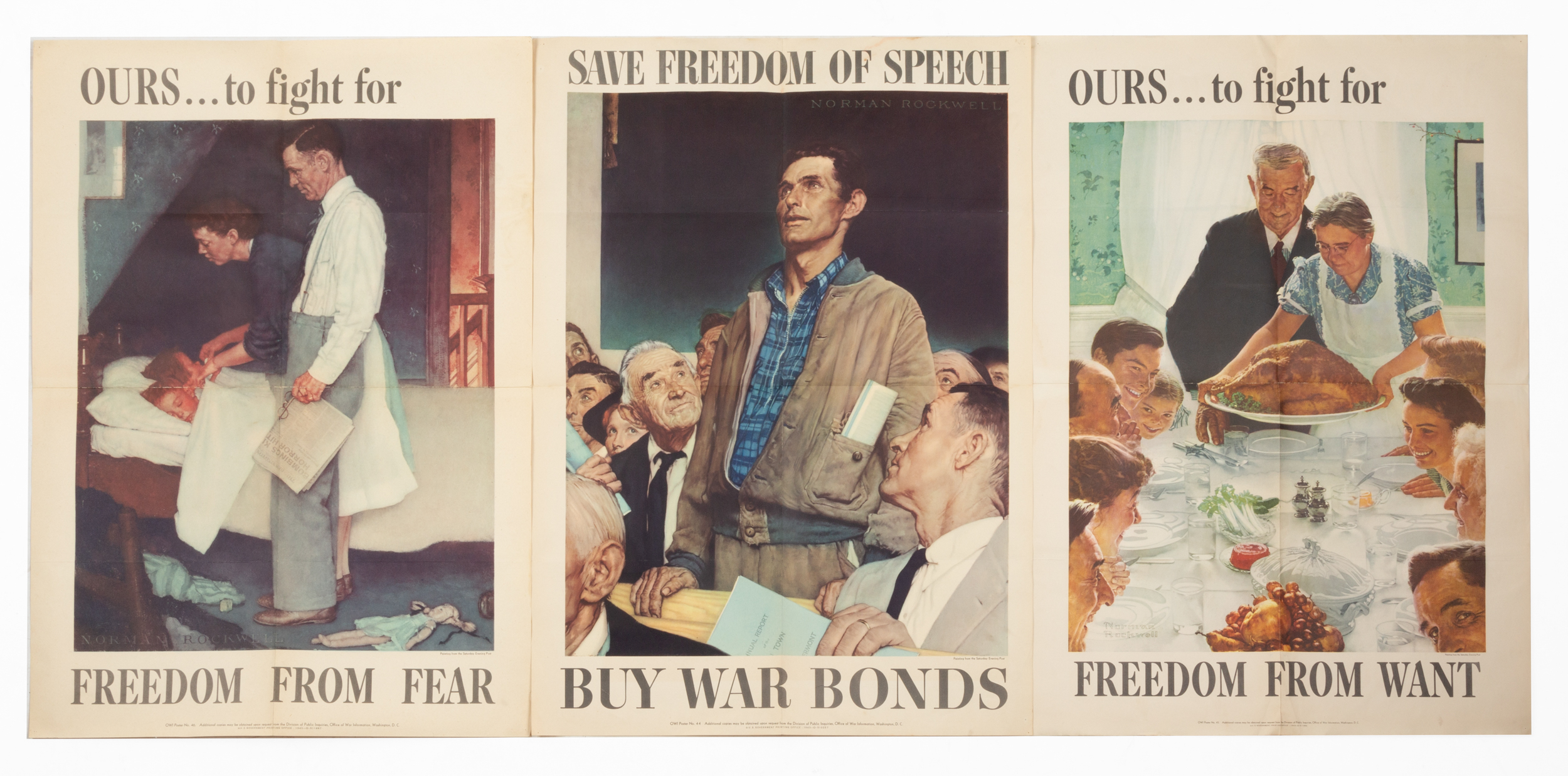 (3) VINTAGE NORMAN ROCKWELL - WORLD