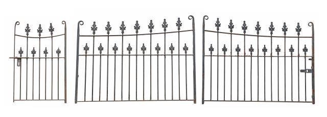 (3) VINTAGE PAINTED IRON GATE