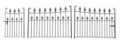 (3) VINTAGE PAINTED IRON GATE