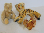 3 VINTAGE STEIFF ANIMALS, TIGE