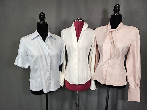 3 Vintage Textured Silk European