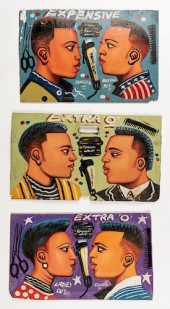 3 VINTAGE WEST AFRICAN BARBERS