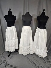 3 Vintage White Petticoats - G