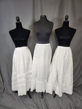 3 Vintage White Petticoats - G
