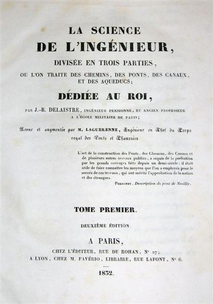 3 vols.   Delaistre, J.D. La