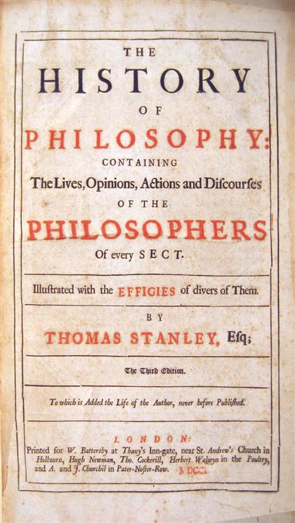 3 vols.  Philosophy -