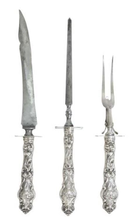 (3) WALLACE ART NOUVEAU STERLING