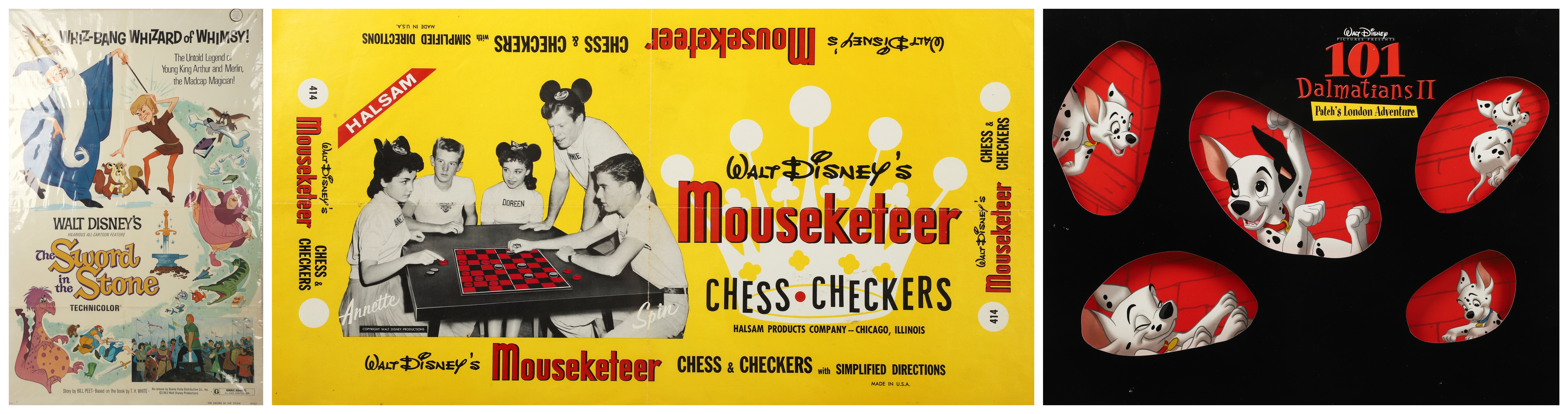 (3) Walt Disney items, c/o "The