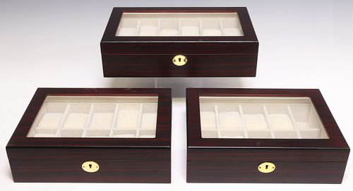 (3) WATCH STORAGE BOXES/ DISPLAY