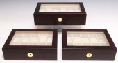 (3) WATCH STORAGE BOXES/ DISPL