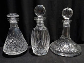 3 WATERFORD CRYSTAL DECANTERS<