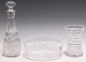 (3) WATERFORD CRYSTAL GLANDORE