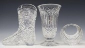 (3) WATERFORD CUT CRYSTAL DECO