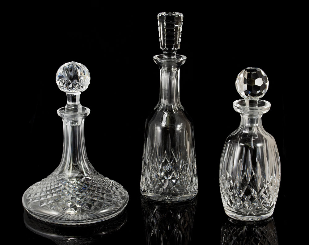 3 WATERFORD DECANTERS: To include 2