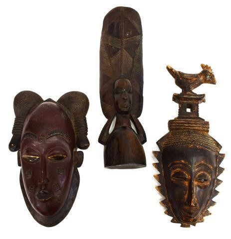 (3) WEST AFRICAN FIGURAL CARVED