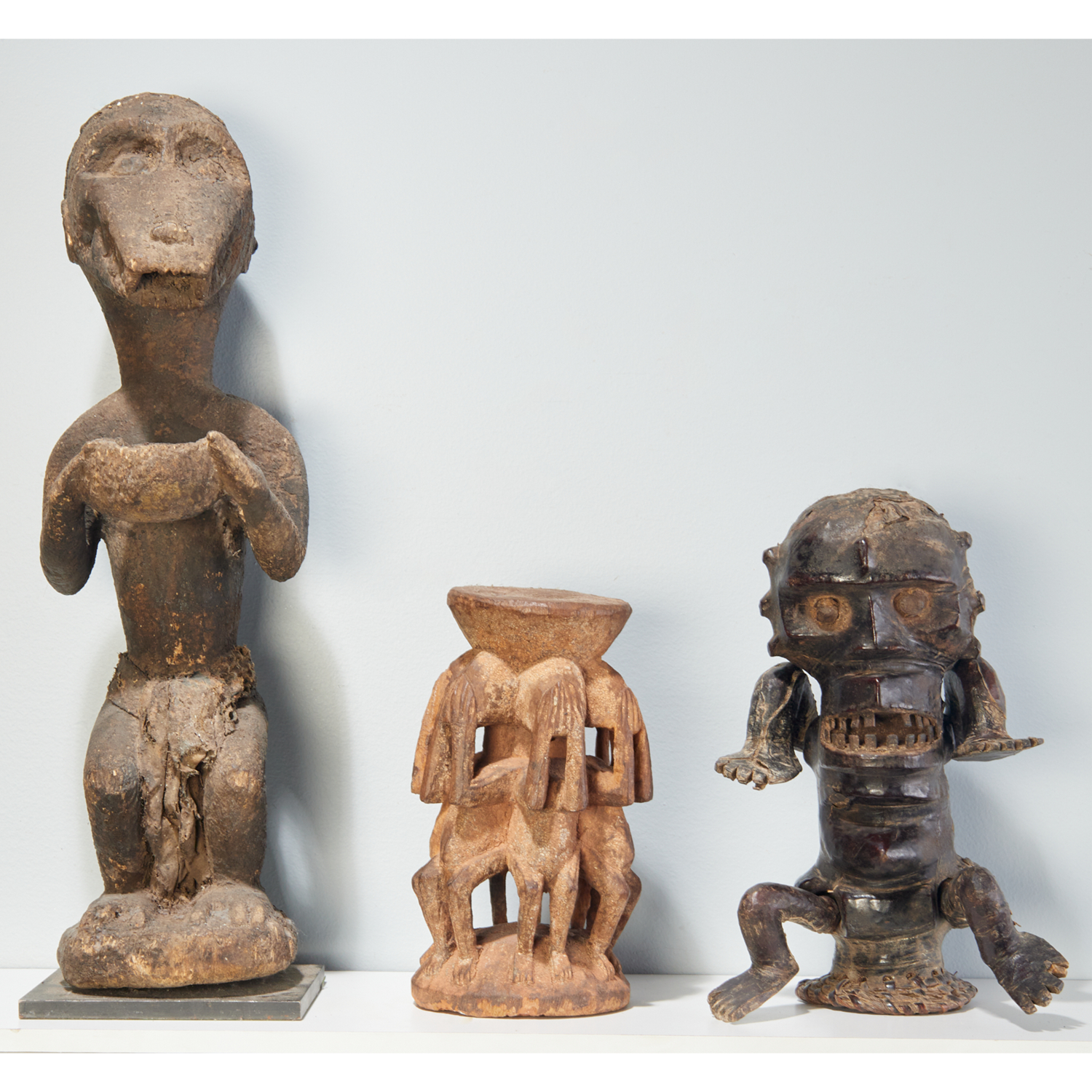 (3) WEST AFRICAN STYLE CARVED