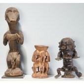 (3) WEST AFRICAN STYLE CARVED