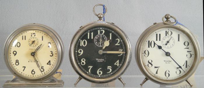 3 Westclox Big Ben alarm clocks, 6"