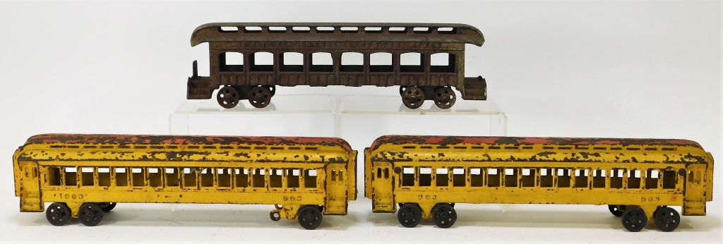 3 WILKINS ANTIQUE CAST IRON TRAIN