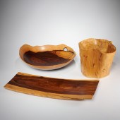 (3) WOOD STUDIO SERVING PIECES