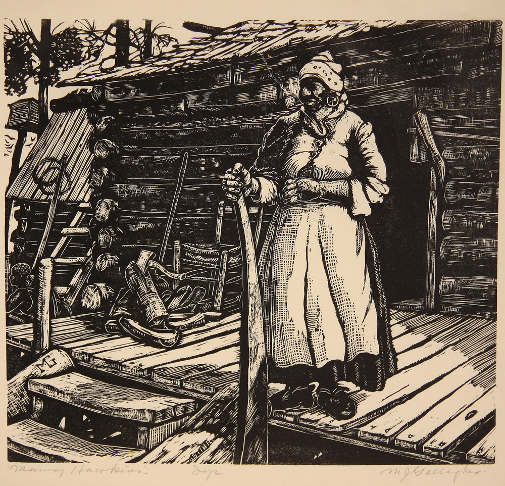 (3) WOODCUT PRINTS - Three WPA