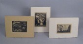 3 Woodcuts  Woodcuts including