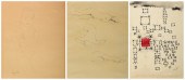 (3) Works on paper:  Seated gi