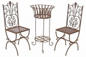 (3) WROUGHT IRON GARDEN CHAIRS