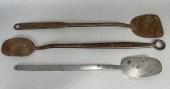 3 WROUGHT IRON SPATULAS CA. 19