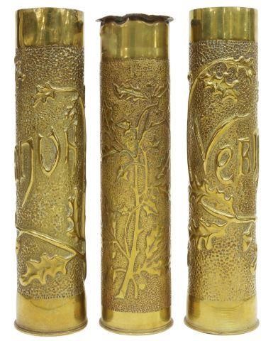 (3) WWI-ERA TRENCH ART ARTILLERY