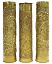 (3) WWI-ERA TRENCH ART ARTILLE