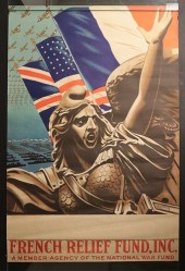 3 WWII COLORED LITHOGRAPHIC PO