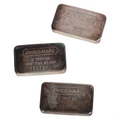 3 X ENGELHARD .999 SILVER BARS