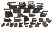 (30) CAST IRON BOX & FLAT IRON